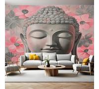 Carta da Parati Fotografica Fiori di pietra e sculture in pietra 350x250 cm Fotomurali Poster Giganti TNT Murale Art Sfondo Moderne Decorazione Soggiorno Camera de Letto Sala Ufficio