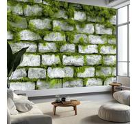 Carta da Parati Fotografica in Tessuto Non Tessuto Realismo Design 3D per Soggiorno Camera da Letto Ufficio Texture Geometrica Di Muro Di Pietra Decorazione Murale Facile da Applicare, 300 x 210 cm