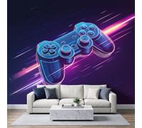 Carta da parati fotografica in tessuto non tessuto, resistente alla luce, motivo: controller di gioco, 250 x 175 cm, Full HD 3D, effetto competitivo, per soggiorno e camera da letto