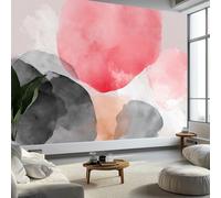 Carta da parati fotografica Minimal Acquerello Astratto Forme 250x175 cm Multicolore Murale in Tessuto Non Tessuto Stampa Moderna Murales Wall Art per Camera da Letto Soggiorno Home Decor