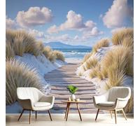 Carta da Parati Fotografica Murale 300 x 210 cm Tema costiero Del dune del sentieroda Parati Effetto 3d Decorazione Murale Poster da Parete per Camera da Letto per Ragazzi