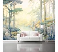 Carta da parati fotografica Sogni Giungla - 200 x 140 cm Gigante Poster murale pour soggiorno camera da letto ufficio e camera Decorazione, Acquerello Tema Carta da parati non tessuto