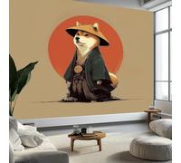 Carta da parati Fotomurale in una Versione su Misura 200 x 140 cm (L x A), Anime Animali Shiba Shiba Carta da Parati Murale (Marrone Chiaro) - per Soggiorno TV Hotel e Corridoio a Tema
