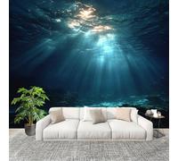 Carta Da Parati - Fotomurale Luce Solare Subacquea 3d Fotomurali Moda Decorazione da Muro Poster Gigante Effetti Di Luce E Ombra Carta per pareti Casa Decorazione Interna 300x210 cm