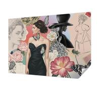 Carta da Parati Fotomurali Adesiva 312x219 cm Autoadesiva per Soggiorno e Camera da letto Decorazione della Parete Antimacchia Stampa di Alta Qualità Montaggio Murale - Fiori e ritratti