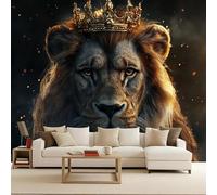 Carta da parati Fotomurali in TNT Murale leone alla moda Re Bello Leone Decorazione da Muro 500x280 cm XXL Poster Gigante Design Cameretta Carta per Pareti Animali Soggiorno