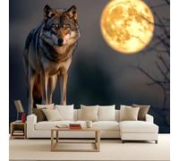 Carta da parati Fotomurali in TNT Murale Lupo alla moda Ombra lupo Decorazione da Muro 500x280 cm XXL Poster Gigante Design Cameretta Carta per Pareti Animale Soggiorno