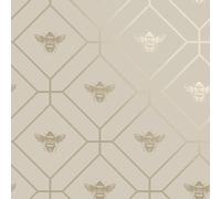 Carta Da Parati Oro Champagne - Geometrico Marmo Fiori Foglie Metalliche E Altro