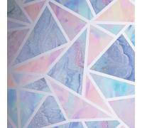 Carta Da Parati Geometrica Frammenti Trellis Fiori Animali Api Glitter Metallico
