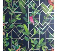 Carta da Parati Geometrica - Glitter Metallico Triangolo Trellis Marmo Maze &