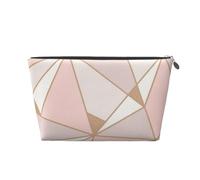 Carta da parati geometrica in oro rosa, Borsa da toilette Borsa per trucco Borsa per cosmetici Borsa da toilette da viaggio portatile