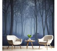 Carta Da Parati Giungla Oscura 350×256Cm Carta Da Parati In Tessuto Di Seta Rami Strani Decorazione Soggiorno Camera De Letto Sala Ufficio Grigio