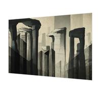 Carta da Parati in Fliselina 250x104cm Colla Inclusa per Soggiorno e Camera da letto Decorazione da Muro Facile da Pulire Stampa di Alta Qualità Montaggio Murale - Architettura grezza