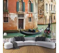 Carta Da Parati in Seta Paesaggio Rurale Salotto Camera Corridoio Murali Architettura Di Canal Street Decorazione Da Muro 200×140cm Arancia Grande Carta Da Parati Resistente Ai Raggi Uv