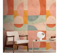Carta Da Parati IN Tessuto Non Con Abstrakten Forme Stile Bauhaus E Colorati
