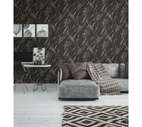 A.S. Création Carta da parati effetto marmo nero oro metallizzato - Casual Living 393362 - Carta da parati in tessuto non tessuto di alta qualità per camera da letto, 10,05 m x 0,53 m, made in Germany