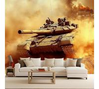 Carta da Parati in Tessuto Non Tessuto 250x175 cm 3D Carri Armati Militari Veicoli Blindati Murale Moderna Fotografica Wallpaper Opaco Impermeabile Per Soggiorno Camera Letto Sala Ufficio Decorazione