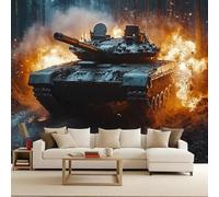 Carta da Parati in Tessuto Non Tessuto 350x256 cm 3D Carri Armati Militari Veicoli Blindati Murale Moderna Fotografica Wallpaper Opaco Impermeabile Per Soggiorno Camera Letto Sala Ufficio Decorazione