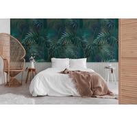 Palme Pannello Parati 2 IN 1 Legno Stecca Foglia AS Creation Vinile 39812-1 Grey