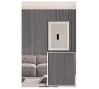 Carta da parati insonorizzante, pannelli da parete in schiuma con pellicola adesiva da parete, design con venature del legno, per pareti e soffitti, in vinile rimovibile per sfondo TV (grigio scuro)