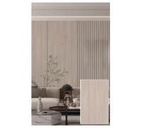 Carta da parati insonorizzante, pannelli da parete in schiuma con pellicola adesiva da parete, design con venature del legno, per pareti e soffitti, in vinile rimovibile per sfondo TV (grigio scuro)