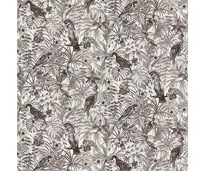 Carta Da Parati Jungle Greenery A.S. Création Carta da parati tessuto non tessuto 10.05 m x 0.53 m Nero Bianco Grigio Prodotto in Germania 372105 37210-5
