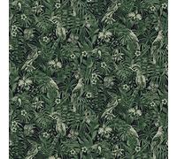 Carta Da Parati Jungle Greenery A.S. Création Carta da parati tessuto non tessuto 10.05 m x 0.53 m Verde Nero Prodotto in Germania 372101 37210-1