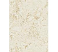 Carta Da Parati Jungle In Colori Tenui Con Motivo A Foglia - Beige, Bianco, Oro