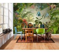 Carta Da Parati Jungle Per Sala Da Pranzo Grande Murales 368x248 Cm Piante Verdi