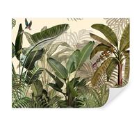 Carta da parati jungle, tropicali, fotomurali premium 400x280 cm, stile Giungla e fogliame tropicale, carta da parati 3d per camera letto, soggiorno, u74748
