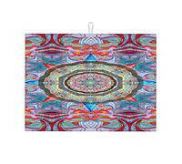 Carta da parati Mandala Arte psichedelica Tappetino scolapiatti con griglia Piccolo tappetino scolapiatti Divertente Cucina Grande 18 X 24 pollici