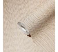 Carta Da Parati Metallica In Beige Con Struttura A Linee - Beige