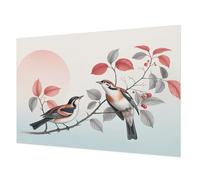 Carta da Parati Moderna 250x104cm per Soggiorno e Camera da letto Colla Inclusa Facile da Pulire Decorazione da Muro Montaggio Murale Stampa di Alta Qualità - Uccelli seduti