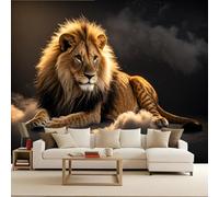 Carta Da Parati Moderna 3d leone Wallpaper For Living Room Natura selvaggia degli animali 150x105cm Murale moderno arte murale decorativo poster wallpaper gigante camera bambini salotto
