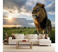 Carta Da Parati Moderna 3d leone Wallpaper For Living Room Natura selvaggia degli animali 500x280cm Murale moderno arte murale decorativo poster wallpaper gigante camera bambini salotto