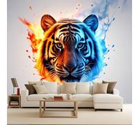 Carta Da Parati Moderna 3d tigre Wallpaper For Living Room Natura selvaggia e misteriosa 250x175cm Murale moderno arte murale decorativo poster wallpaper gigante camera bambini salotto