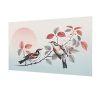 Carta da Parati Moderna 416x254cm per Soggiorno e Camera da letto Colla Inclusa Facile da Pulire Decorazione da Muro Montaggio Murale Stampa di Alta Qualità - Uccelli seduti