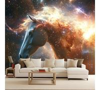 Carta da Parati Moderna Cielo Stellato Galassia Cavallo 3D Fotomurale 350x256 cm Tessuto Non Tessuto Murales, Carta Parati Camera da Letto Opaco Wallpaper Per Soggiorno Camera Ragazzi Sala Ufficio