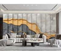 Carta Da Parati Moderna Curcuma Arte Verticale Onda Texture Vernice Roccia Pittura TV Divano Sfondo Muro Camera Da Letto Soggiorno Studio Murale,3D,200x140 Cm