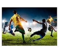 Carta Da Parati Moderna Fotografica Bambini Cameretta Calcio Sport - Include Colla - Design Carta per Camera Ragazzo Giovani Fotomurali In Tessuto Non Tessuto TNT (368x254 cm - 4 Strisce)