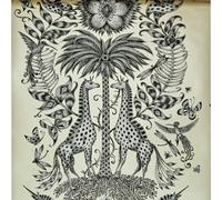 Emma J Shipley Animalia Kruger Carta da Parati Monocromatico W0102/05 Tropicale