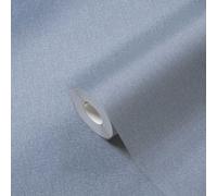 Carta Da Parati Monocromatica In Tessuto Con Leggera Struttura, Opaca - Blu