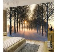 Carta da parati murale autoadesiva in PVC 3D con paesaggio forestale dell'alba sfondo per pareti decorazione per la casa pittura murale adesivo da parete