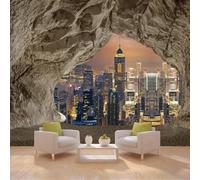 Carta da parati murale autoadesiva in PVC 3D con scena notturna in città decorazione per la casa pittura murale adesivo da parete