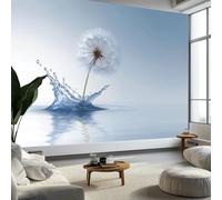 Carta da parati murale bianca 3D Splash Dente di leone, carta da parati in tessuto non tessuto di alta qualità, decorazione da parete per camera da letto, soggiorno, 350 x 256 cm, poster su carta