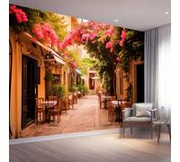 Carta da parati murale decorativa Colorato, Design moderno Natura Strada Architettura Paesaggio, stampa HD, traspirante e resistente, ideale per salotto, camera da letto o ufficio 200 x 140 cm