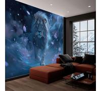 Carta da parati murale Fiori Di Leone Fantasy 308 x 220 cm Murale da parete artistico e decorativo per soggiorno e camera da letto, carta da parati panoramica tessuto non tessuto, Blu