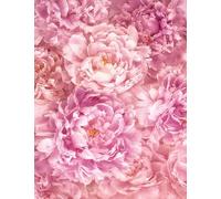 Carta da Parati Murale Floreale Viola Rosa Rose Rosse Piante Bambina Camera