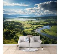 Carta da Parati Murale Lago Della Foresta 300x210 cm Fotomurali Effetto 3D, Paesaggio Naturale Decorazione Poster Arte Murale Moderna per Casa Ufficio Camera Da Letto Soggiorno.