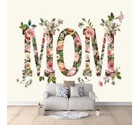 Carta da Parati Murale Mamma 200x140 cm Fotomurali Effetto 3D, Fiori Decorazione Poster Arte Murale Moderna per Casa Ufficio Camera Da Letto Soggiorno.